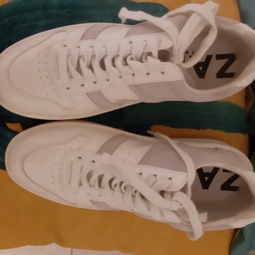 Zara sneaker platform white